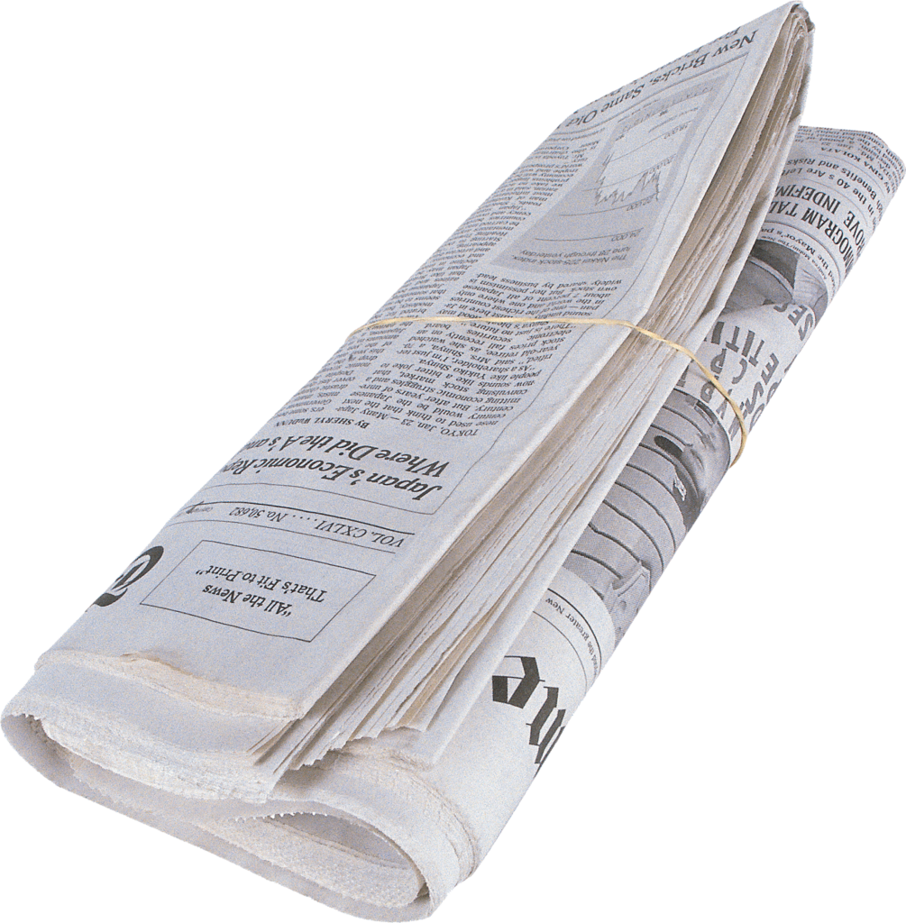 folded newspaper